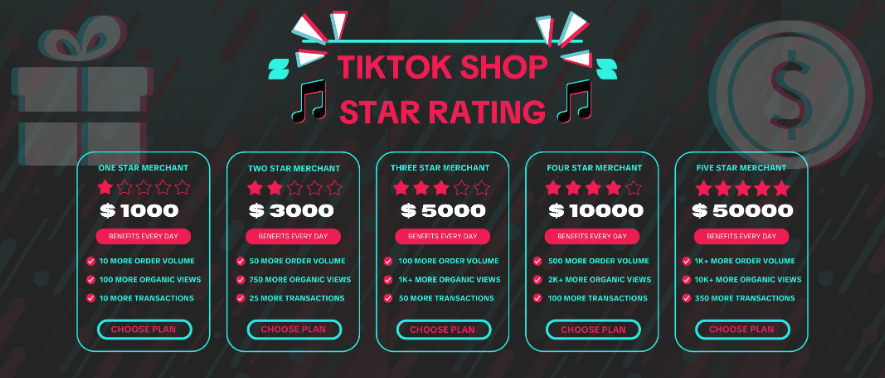 TikTok Shop Star Rating Plans